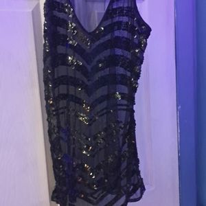 Sequin Covered Sheer Cami